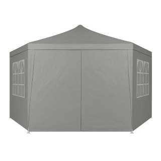 Kerti szürke pavilon sátor ablakokkal - 2x2x2 m