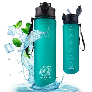 Matná tyrkysová fľaša na vodu - 750 ml