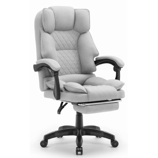 Sivé látkové kancelárske kreslo HELLS Chair HC- 1031