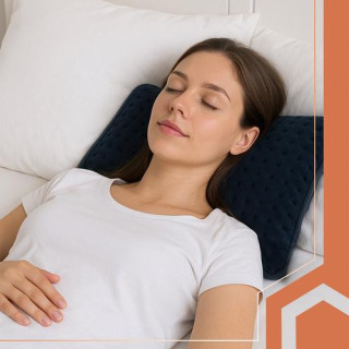 Szürke fűthető párna 40x30