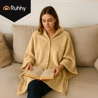 Bézs színű elektromos takaró hátra és vállra 160x90 cm