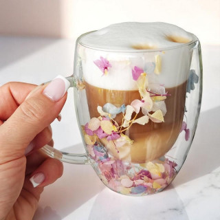 Termoszpohár színes virágokkal belül - 300 ml