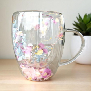 Termoszpohár színes virágokkal belül - 300 ml