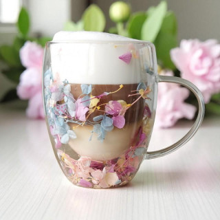 Termoszpohár színes virágokkal belül - 300 ml