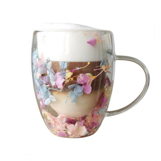Termoszpohár színes virágokkal belül - 300 ml
