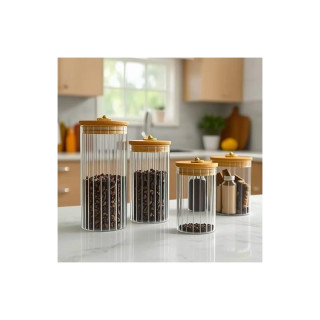 Hornyolt tartály bambusz fedéllel - 1150 ml