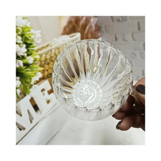 Üveg hullámos pohár füllel - 250 ml