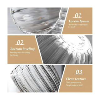 Üveg hullámos pohár füllel - 250 ml