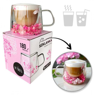 Termopohár s ružovými kvetmi - 180 ml