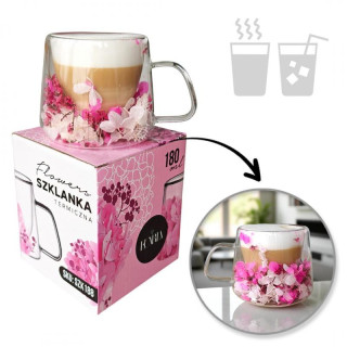 Termopohár s ružovými kvetmi - 180 ml
