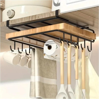 Fekete konyhai függőszekrény tartó