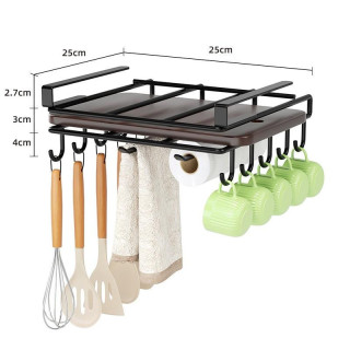 Fekete konyhai függőszekrény tartó