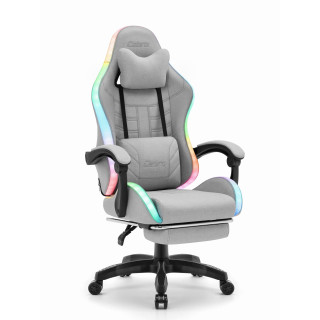 Cabro C501 szürke szövetből készült gamer szék LED világítással