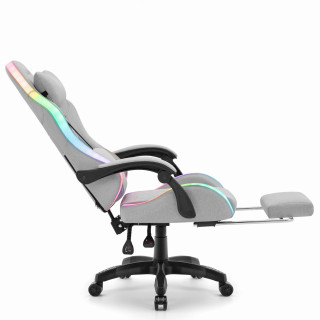 Cabro C501 szürke szövetből készült gamer szék LED világítással