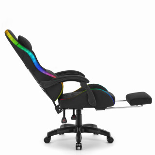 Cabro C501 fekete szövetből készült gamer szék LED világítással