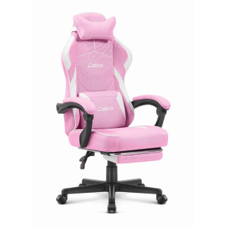 Cabro C502 rózsaszín és fehér szövetből készült gamer szék