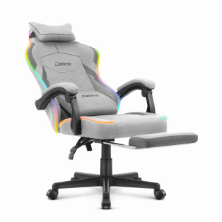 Cabro C502 szürke szövetből készült gamer szék LED világítással