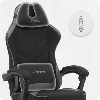 Cabro C504 fekete és szürke szövet gamer szék