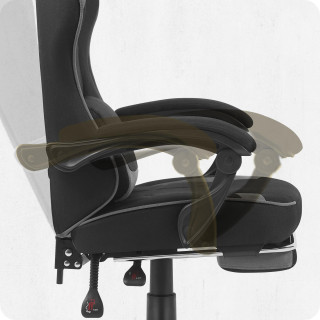 Cabro C504 fekete és szürke szövet gamer szék