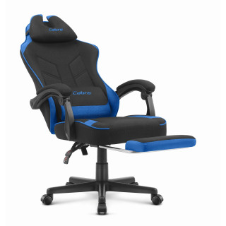 Fekete és kék szövetből készült gamer szék Cabro C504