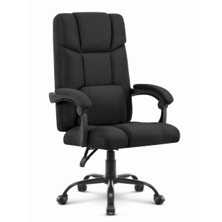 Fekete szövetből készült irodai szék Cabro C505