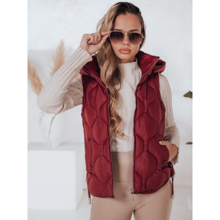 Női steppelt bordó mellény TY5017