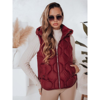 Női steppelt bordó mellény TY5017