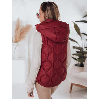 Női steppelt bordó mellény TY5017