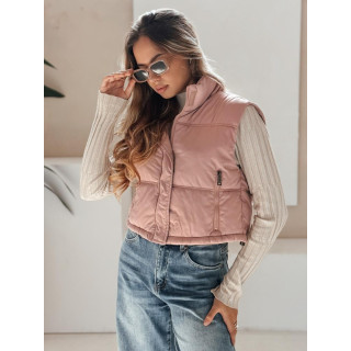 Rövid rózsaszín női mellény TY5199