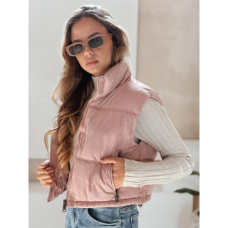 Rövid rózsaszín női mellény TY5199