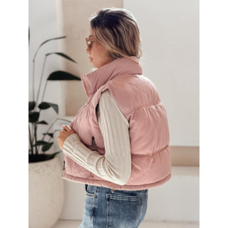 Rövid rózsaszín női mellény TY5199
