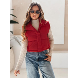 Piros rövid női mellény TY5198
