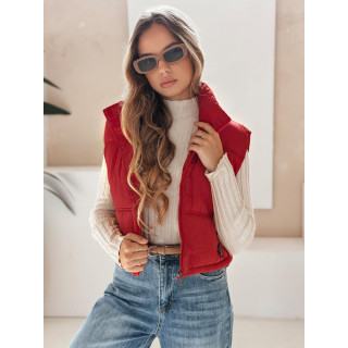 Piros rövid női mellény TY5198