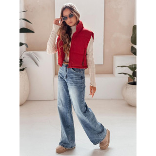 Piros rövid női mellény TY5198