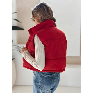 Piros rövid női mellény TY5198