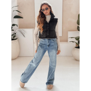 Női rövid fekete mellény TY5197