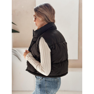 Női rövid fekete mellény TY5197