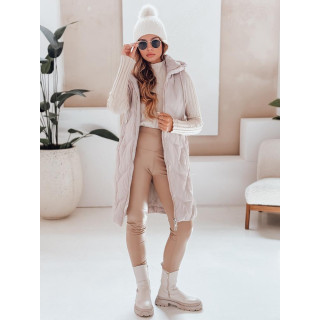 Női hosszú, bézs színű mellény TY5099