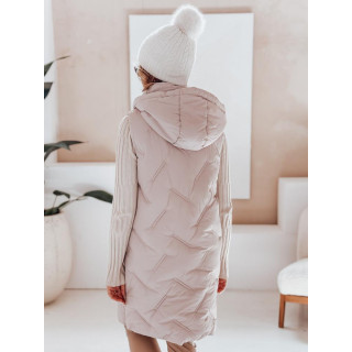 Női hosszú, bézs színű mellény TY5099