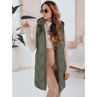 Hosszú, zöld női mellény TY5097