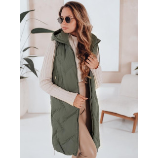 Hosszú, zöld női mellény TY5097