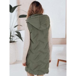 Hosszú, zöld női mellény TY5097