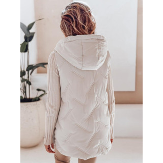 Női steppelt fehér mellény TY5108