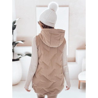 Bézs színű női steppelt mellény TY5107