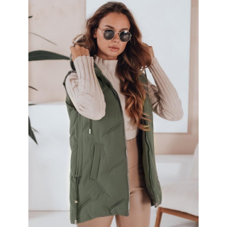 Női zöld steppelt mellény TY5106