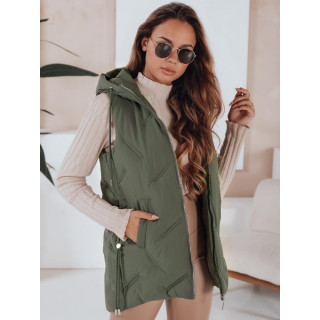 Női zöld steppelt mellény TY5106