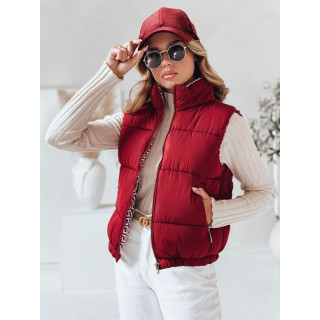 Női bordó steppelt mellény TY4972