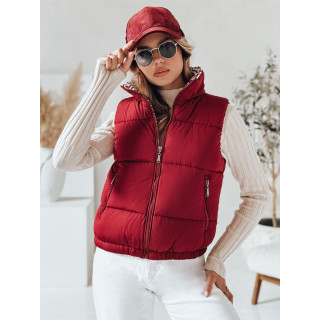 Női bordó steppelt mellény TY4972