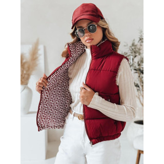 Női bordó steppelt mellény TY4972