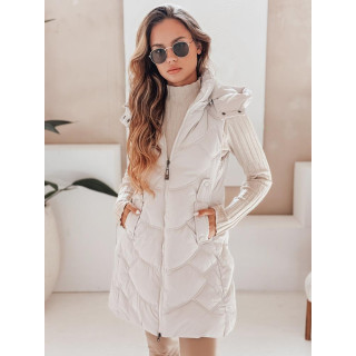 Világosszürke bélelt női mellény TY5102